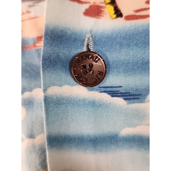 Kalaheo Mens XL Blue Hawaiian Print Short Sleeve Button Up Shirt Aloha Island - Picture 3 of 10